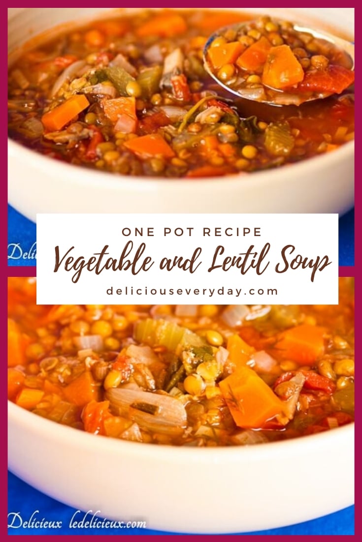 Vegetable and Lentil Soup Recipe | Delicious Everyday