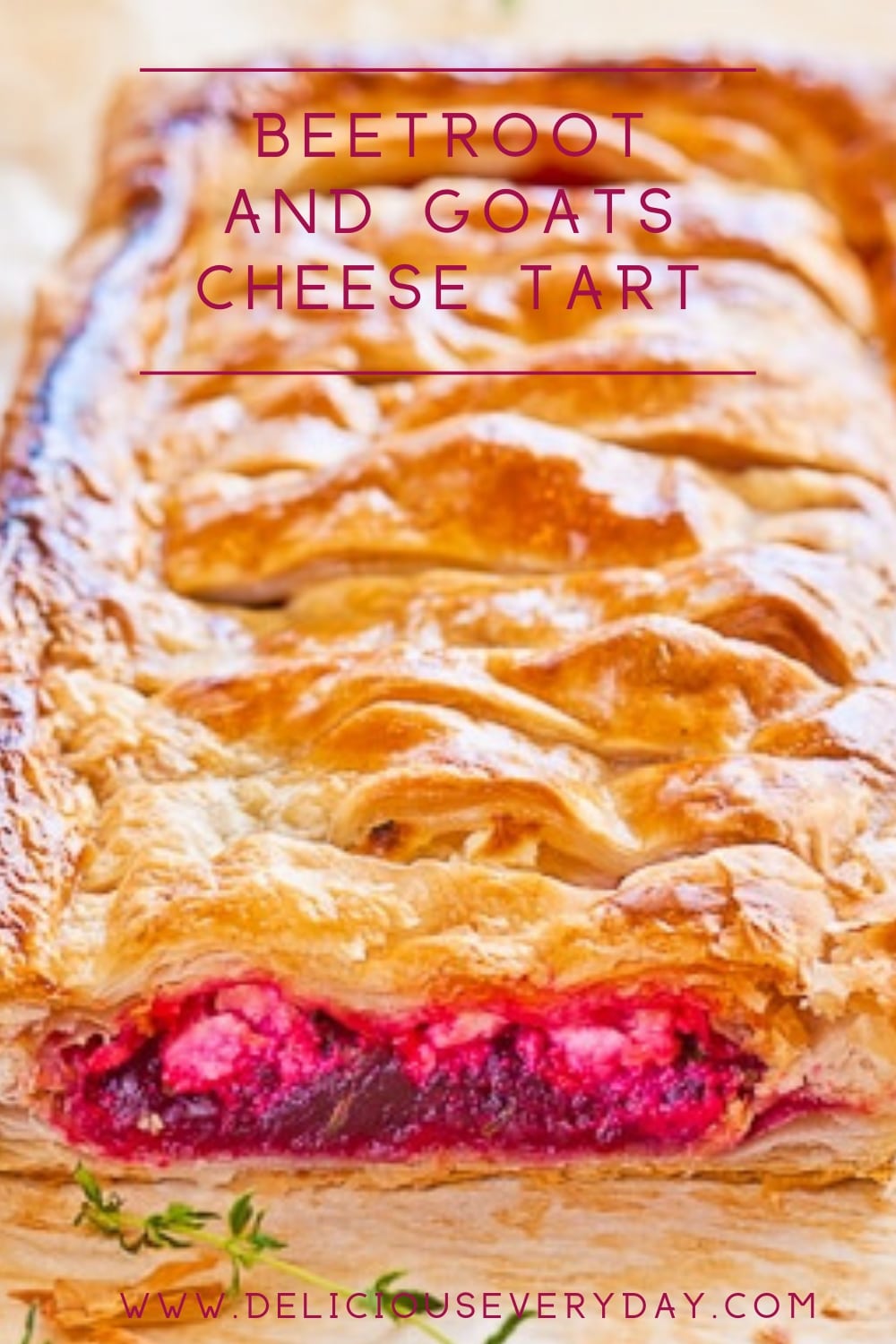 Beetroot and Goat Cheese Tart | Delicious Everyday