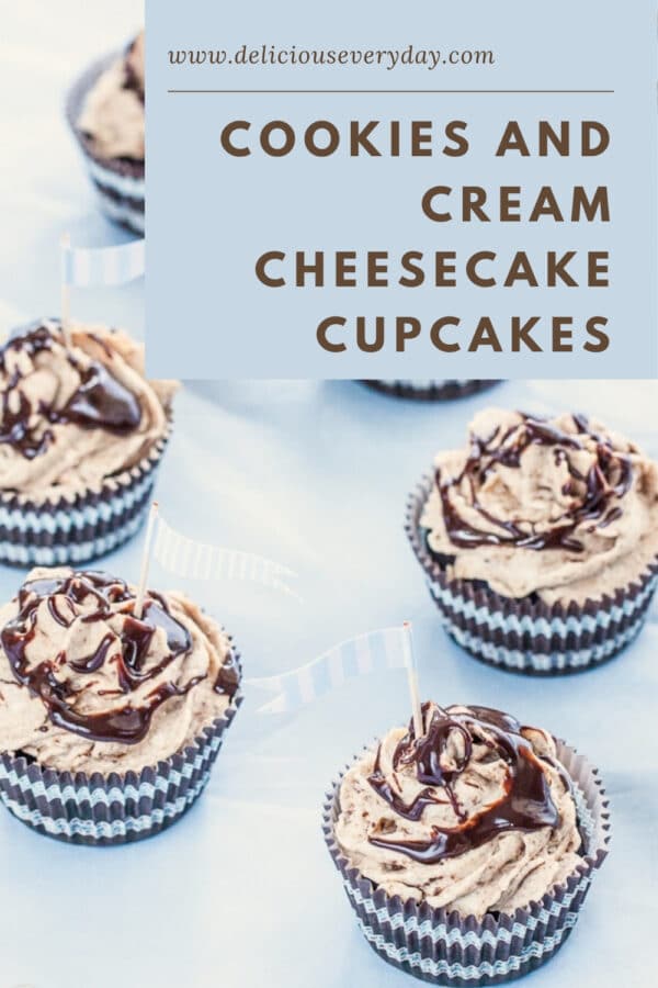Cookies & Cream Cheesecake Cupcakes | Delicious Everyday