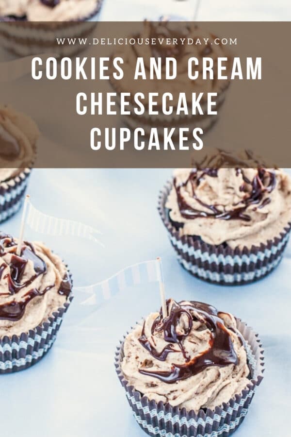 Cookies & Cream Cheesecake Cupcakes | Delicious Everyday