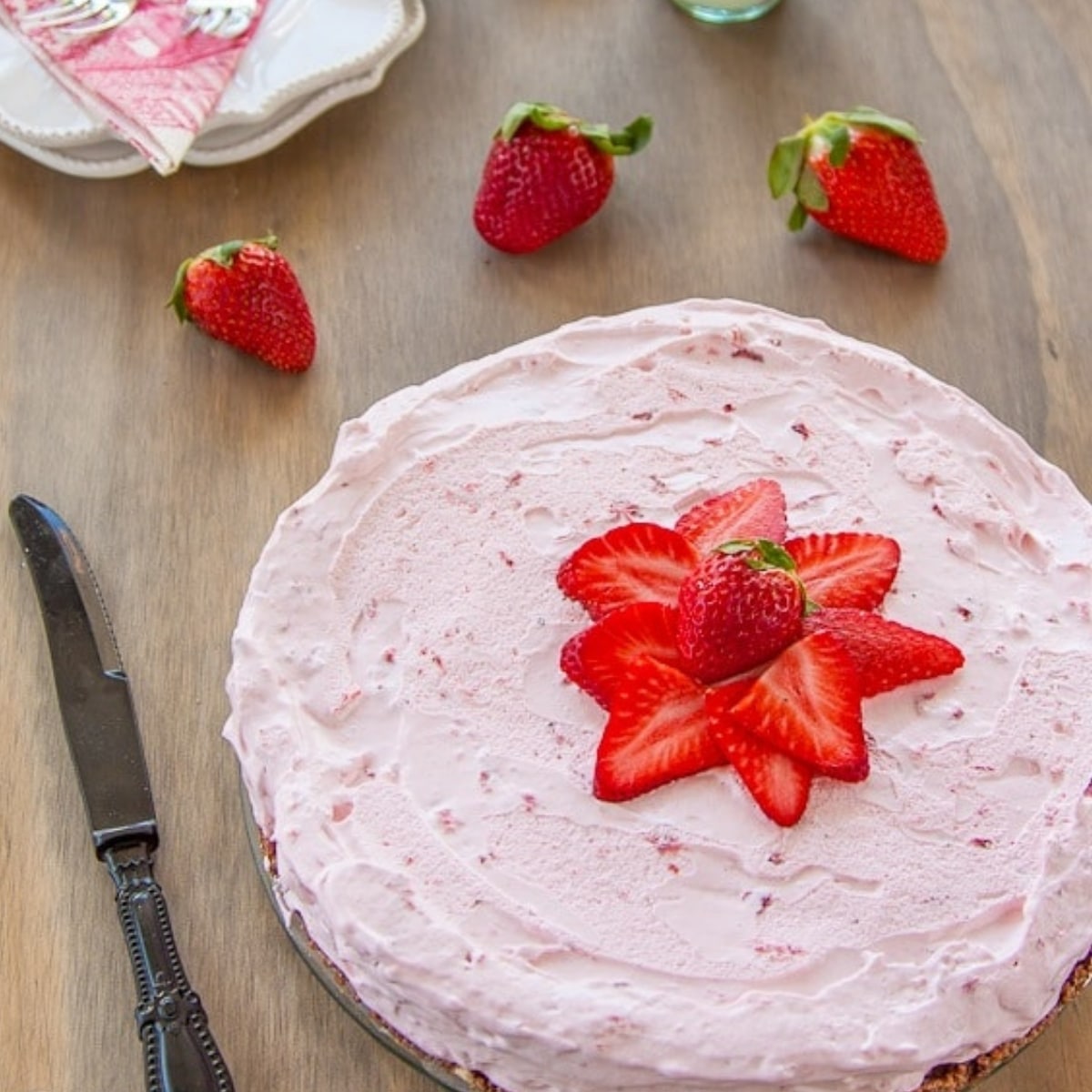 Strawberry Cloud Cake image