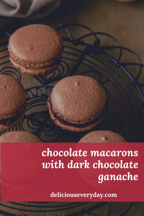 Chocolade Macarons met pure chocolade ganache