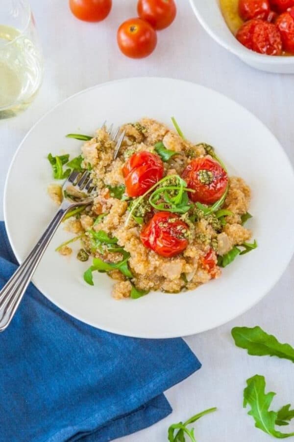 Quinoa Risotto with Roasted Cherry Tomatoes | Quinotto | Delicious Everyday