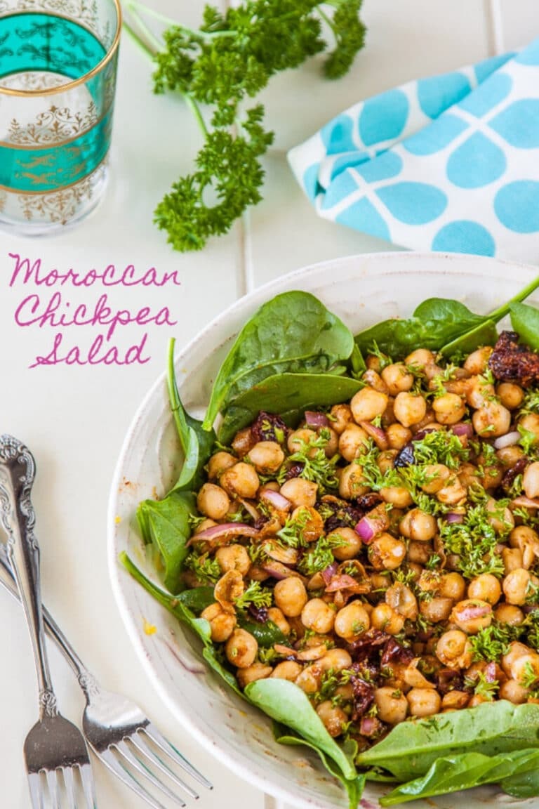 Moroccan Chickpea Salad Easy Vegetarian Salad Delicious Everyday