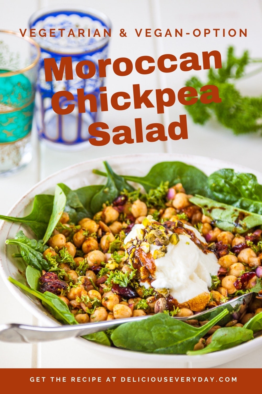 Moroccan Chickpea Salad | Easy Vegetarian Salad | Delicious Everyday