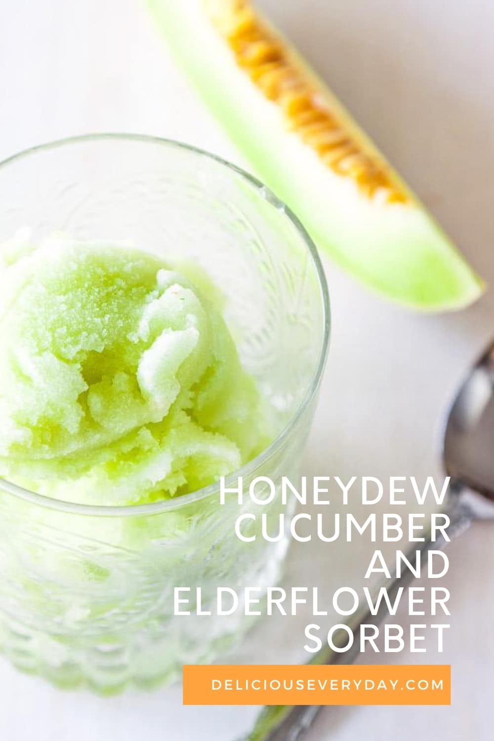 Honey Cucumber And Elderflower Sorbet Homemade Sorbet Recipe Delicious Everyday 5311