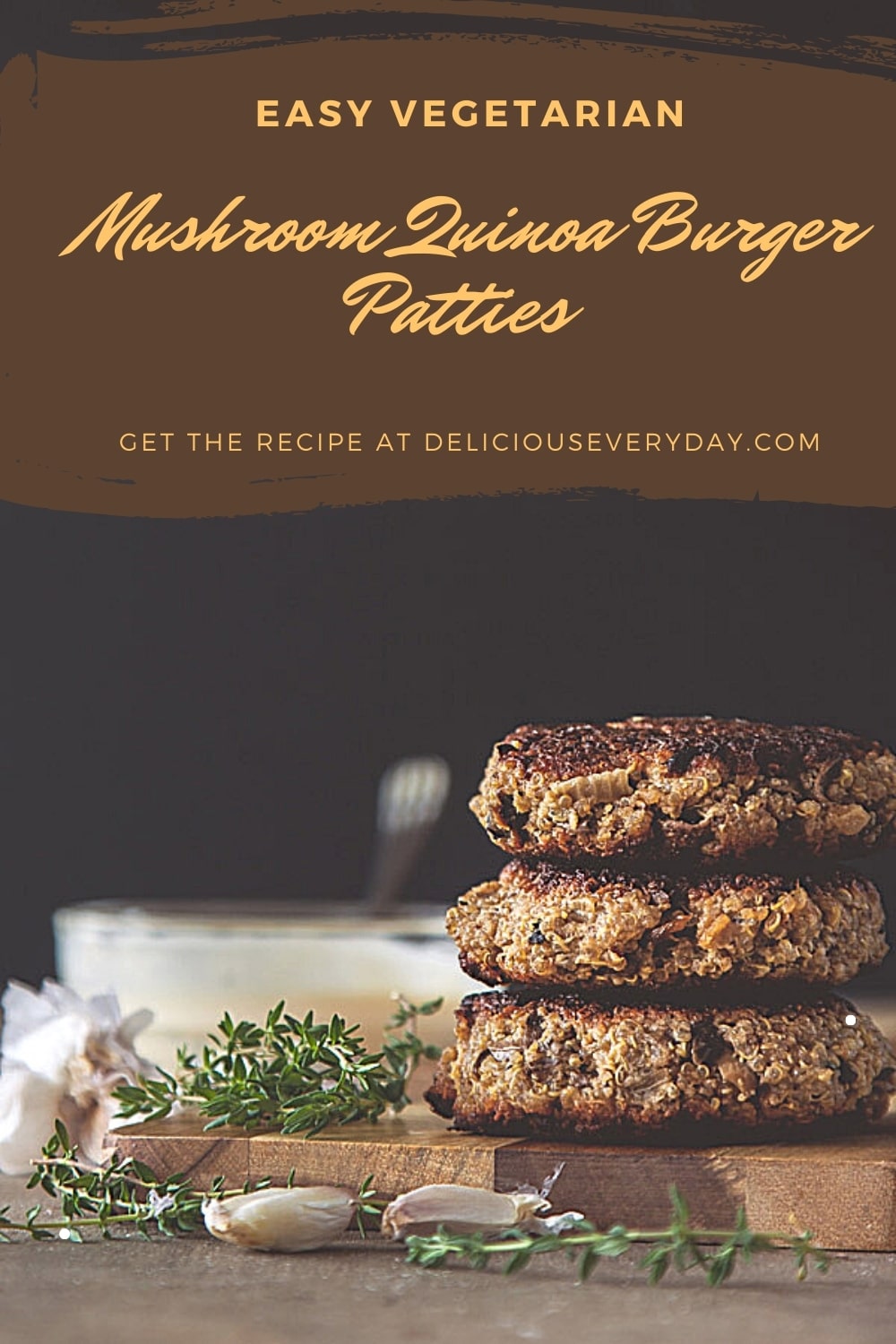 Mushroom Quinoa Burgers Recipe - these vegetarian burgers freeze well