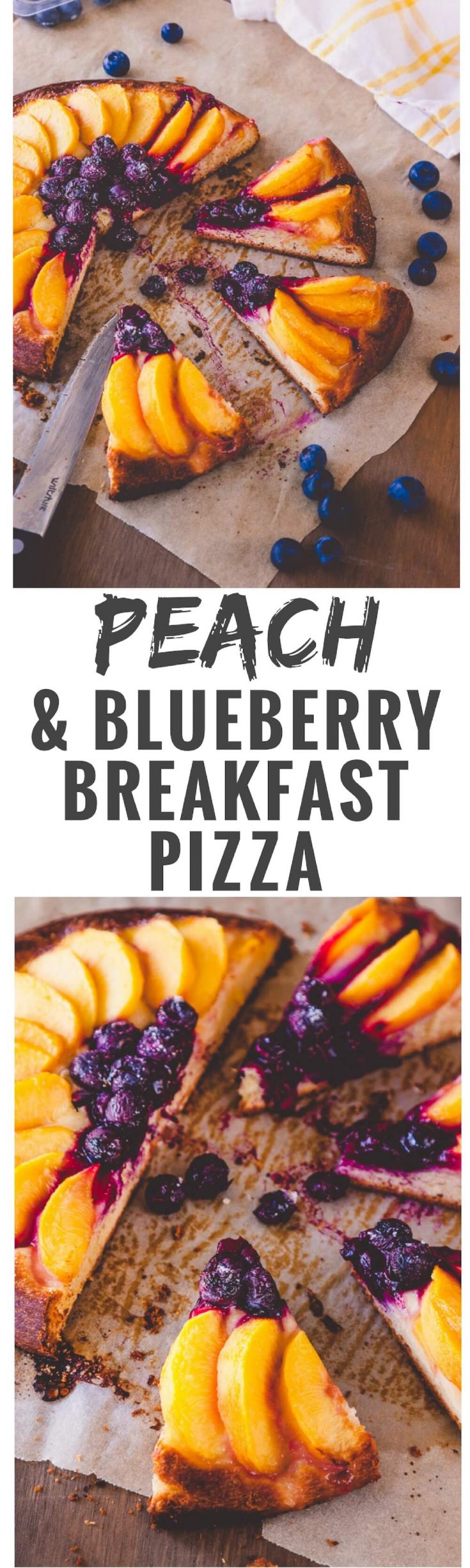 Peach and Blueberry Breakfast Pizza Recipe | Delicious Everyday