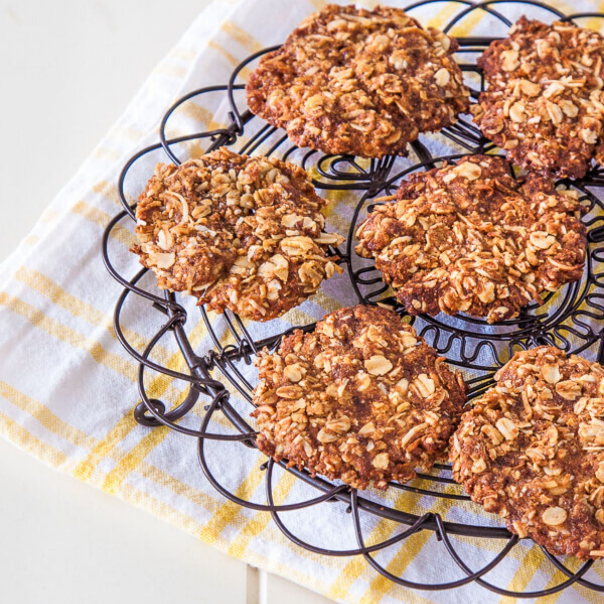 Coconut Flour Anzac Biscuits | Vegan + Dairy-Free + Sugar-Free | Delicious Everyday