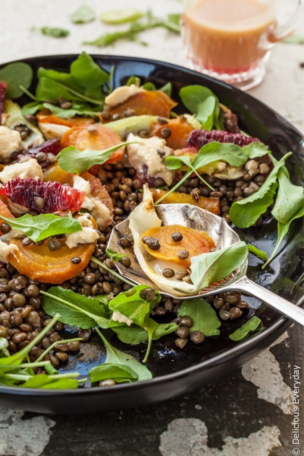 Roast Beetroot Salad with Lentils and Blood Orange | Vegan & Vegetarian ...
