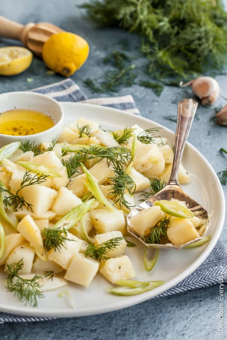 Lemon Dill Potato Salad Recipe - vegan and mayo-free | Delicious Everyday