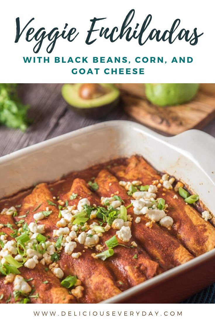 Veggie Enchiladas with Goat Cheese {vegetarian, gluten-free}