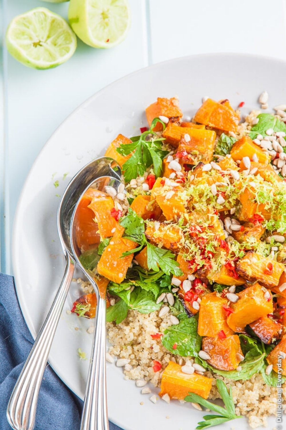Lime, Chili and Roasted Pumpkin Quinoa Salad | Vegetarian | Delicious ...