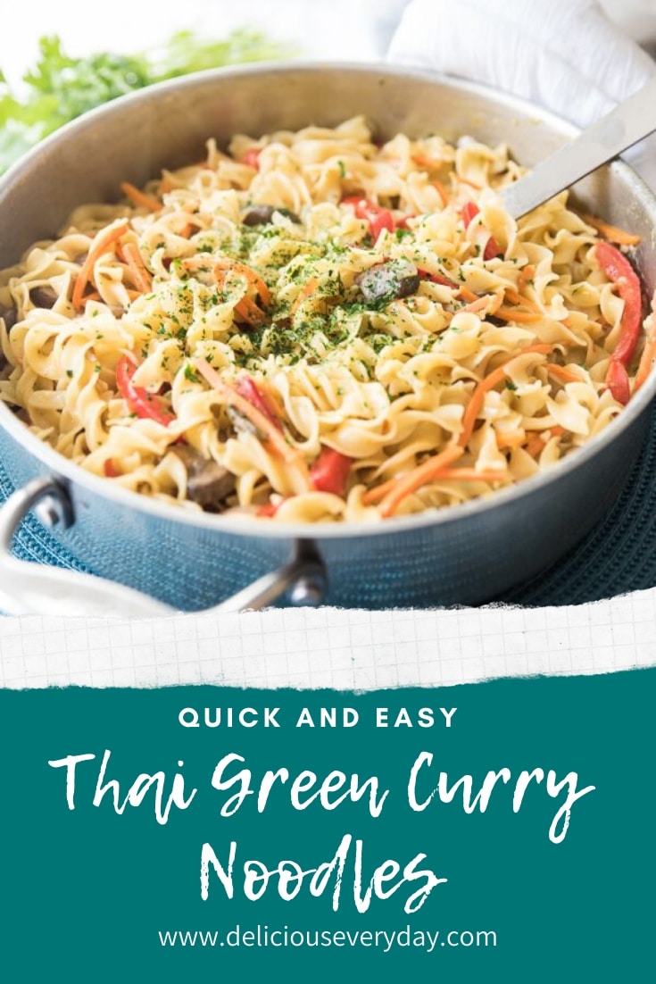 One-Pot Thai Green Curry Noodles | Vegetarian Pasta | Delicious Everyday