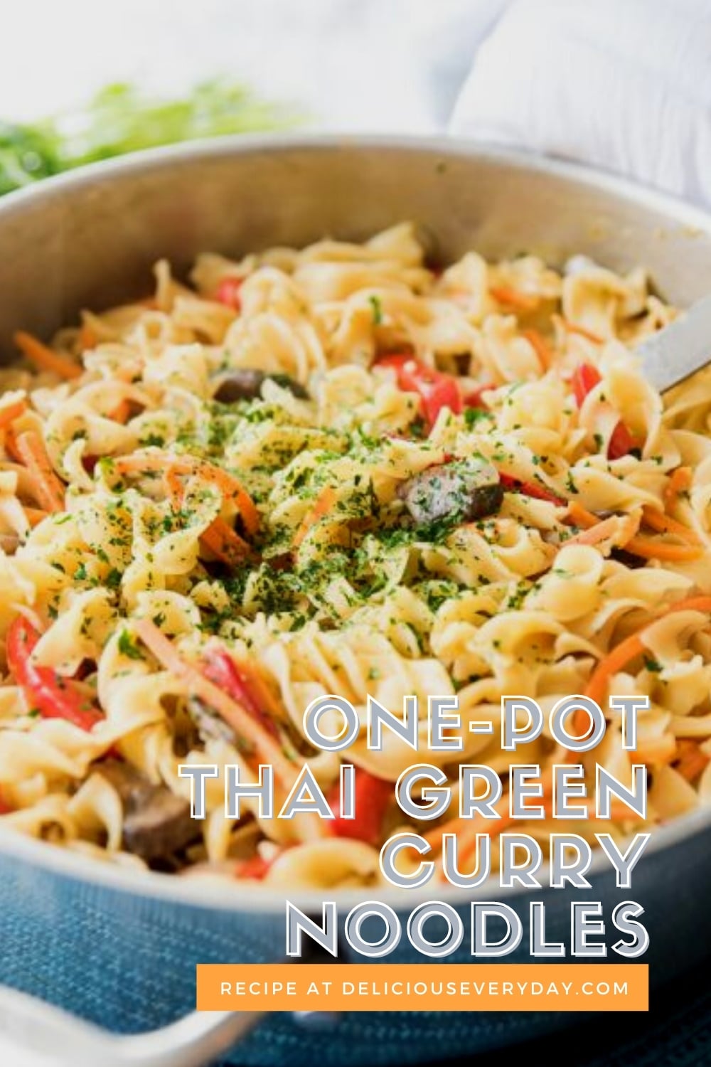 One-Pot Thai Green Curry Noodles | Vegetarian Pasta | Delicious Everyday