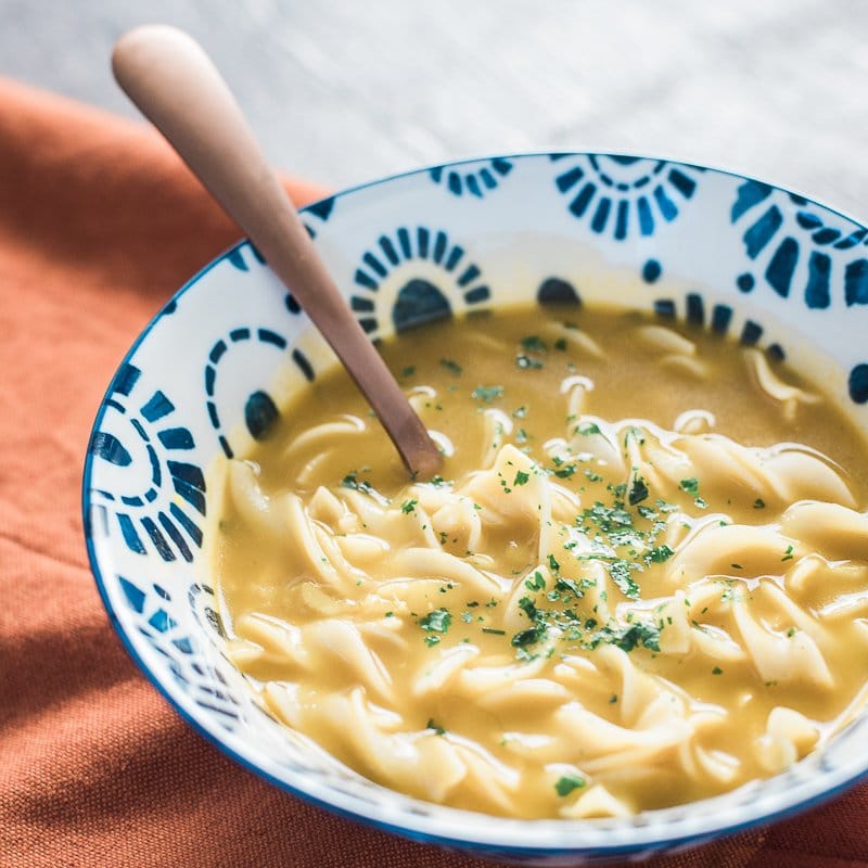 Ginger Garlic Soup with Noodles + 100 Sweepstakes! Delicious Everyday