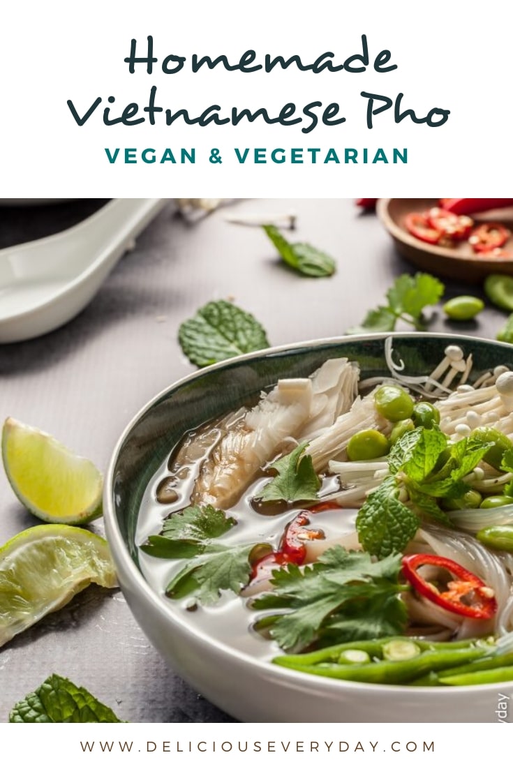 Vegan Pho Soup - Quick & Easy - Vegetarian, Vegan, Gluten-Free