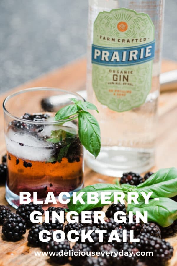 BlackberryGinger Gin Cocktail Easy Cocktail Recipe Delicious Everyday