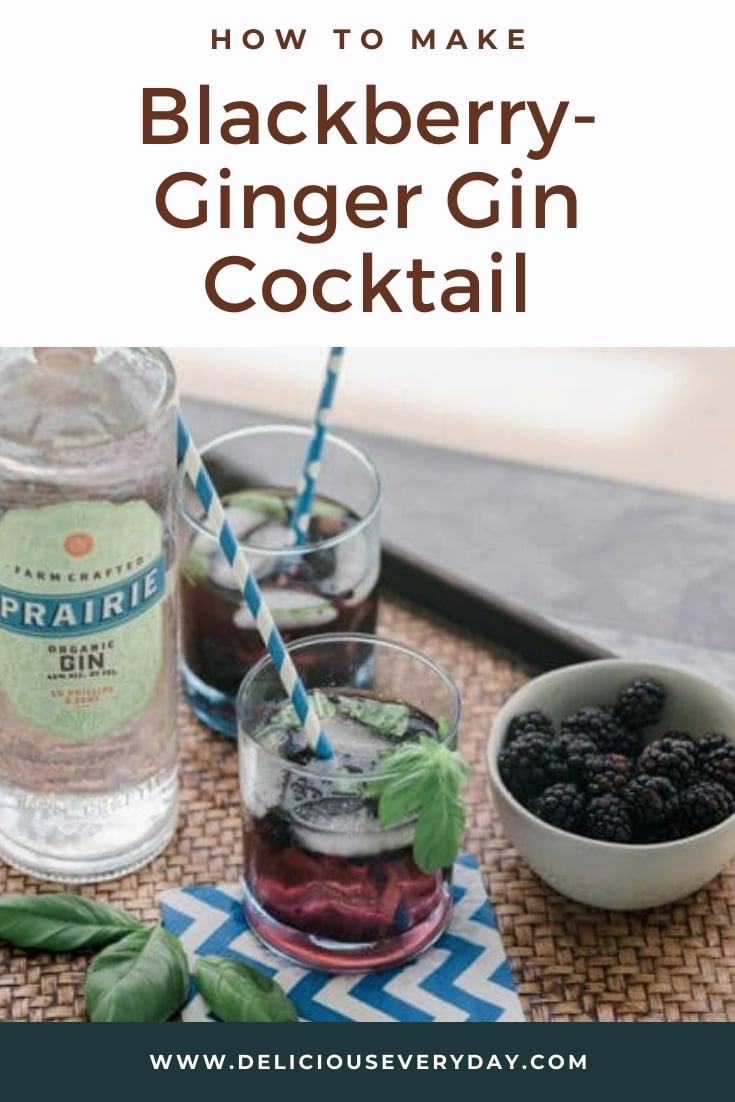 Blackberry-Ginger Gin Cocktail | Easy Cocktail Recipe | Delicious Everyday