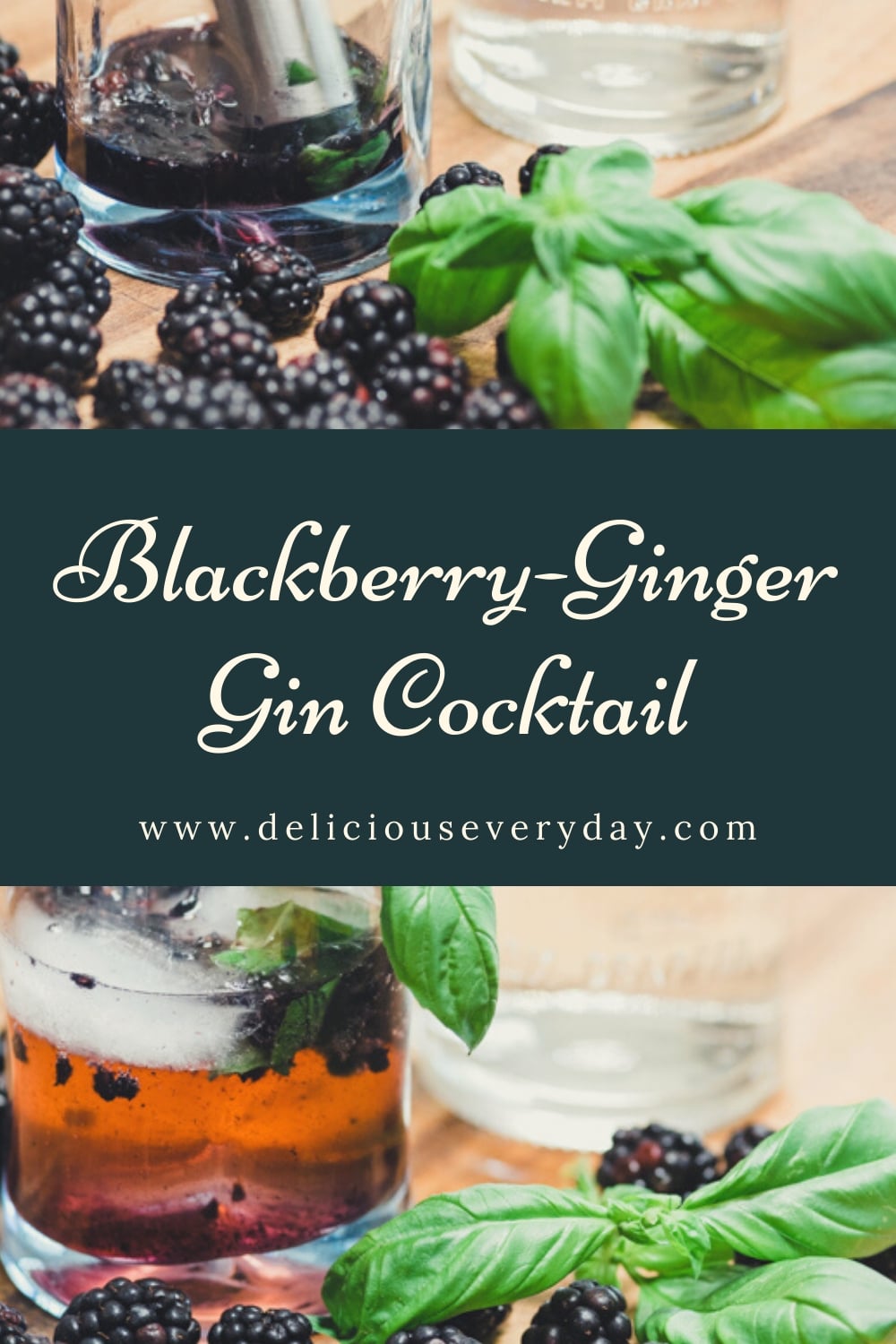 Blackberry-Ginger Gin Cocktail | Easy Cocktail Recipe | Delicious Everyday