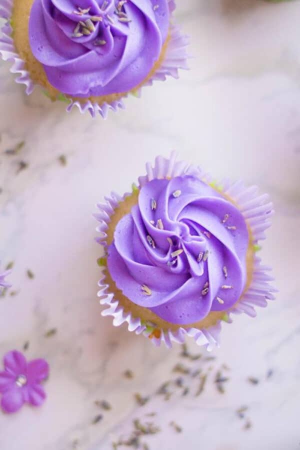 Lavender Cupcakes with Buttercream Frosting | Delicious Everyday