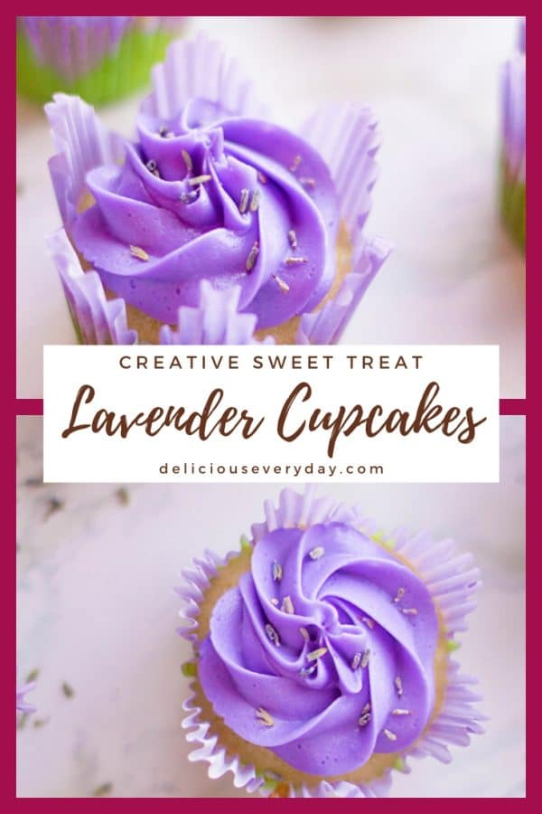 Lavender Cupcakes with Buttercream Frosting | Delicious Everyday