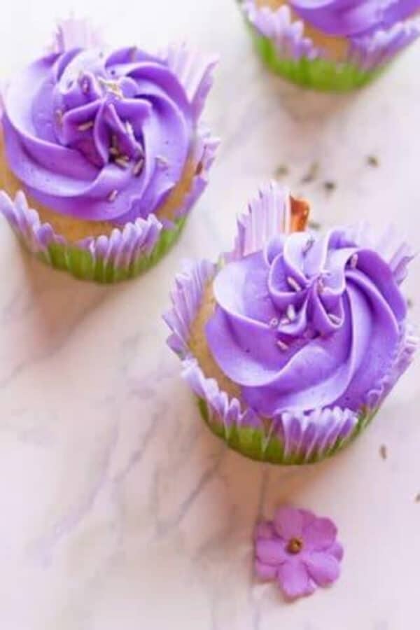Lavender Cupcakes with Buttercream Frosting | Delicious Everyday