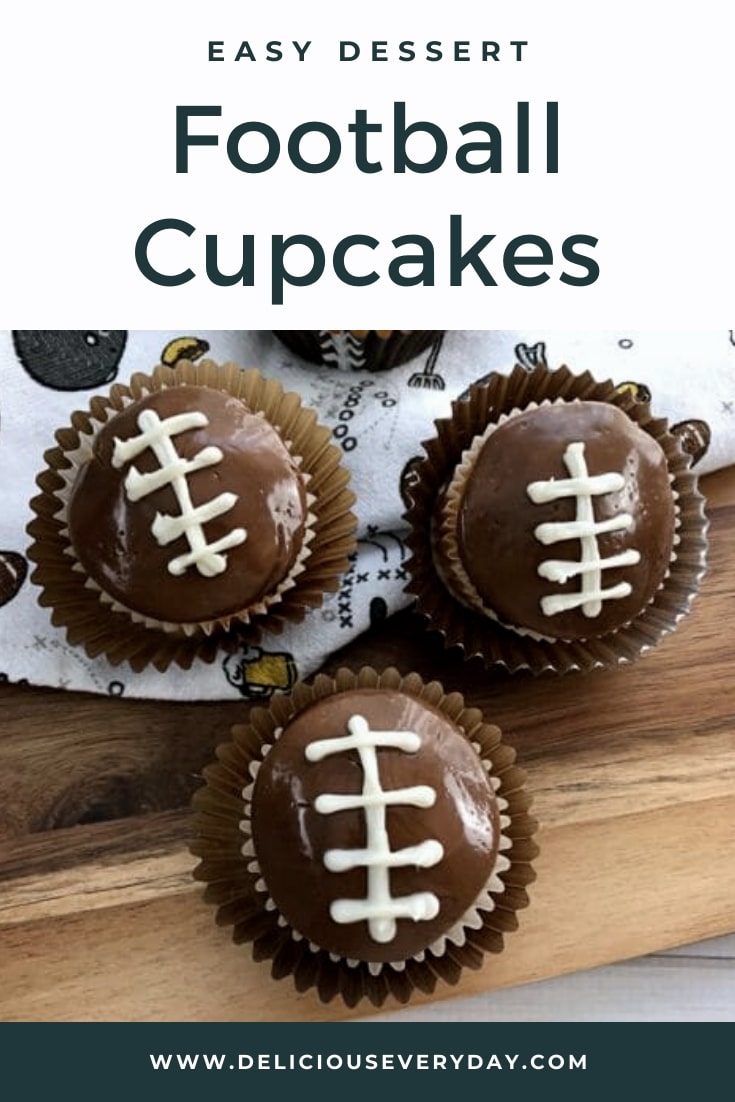 Easy & Fun Football Cupcakes 🏈 by Delicious Everyday