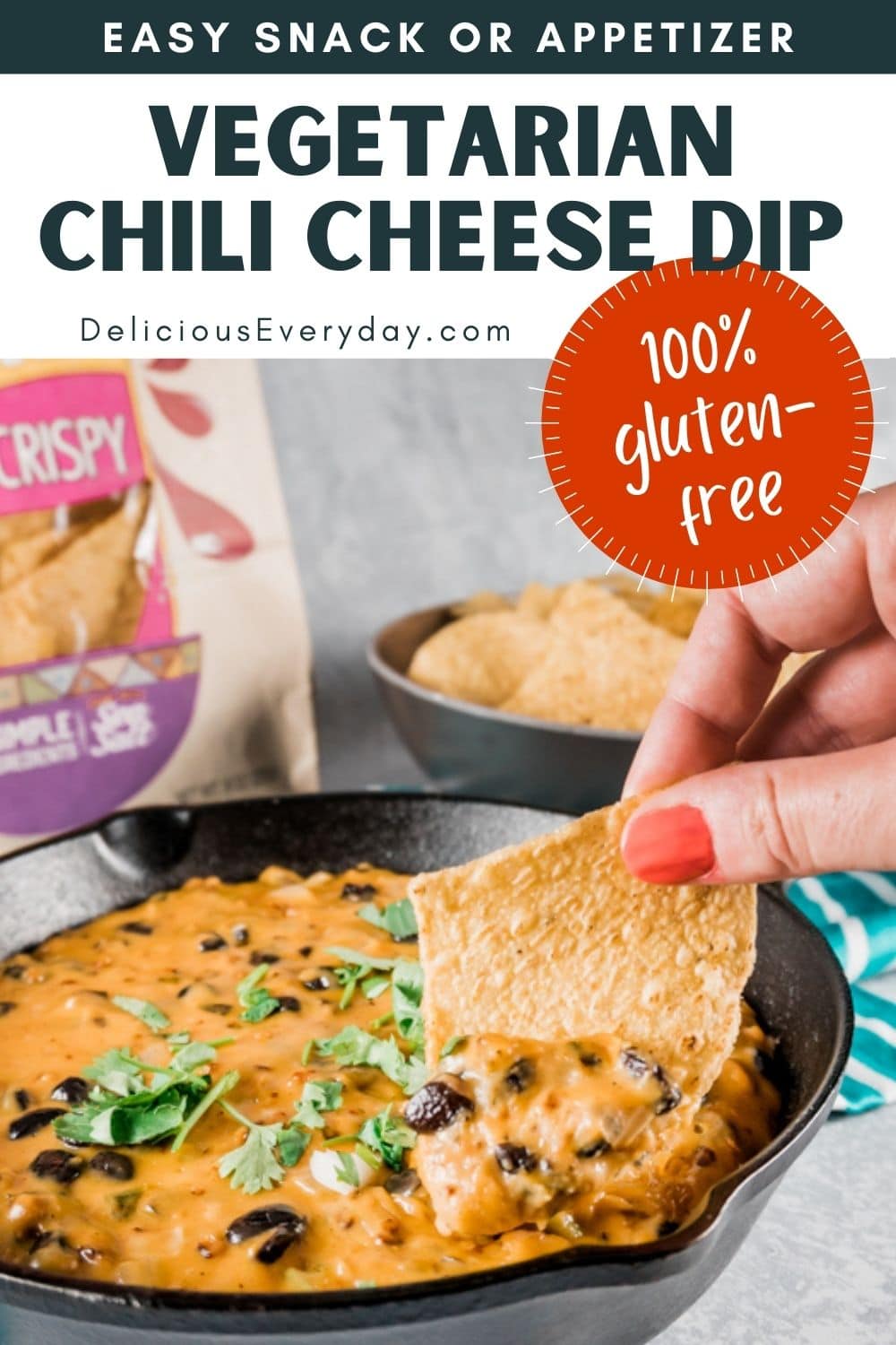 Vegetarian Chili Cheese Dip | Delicious Everyday