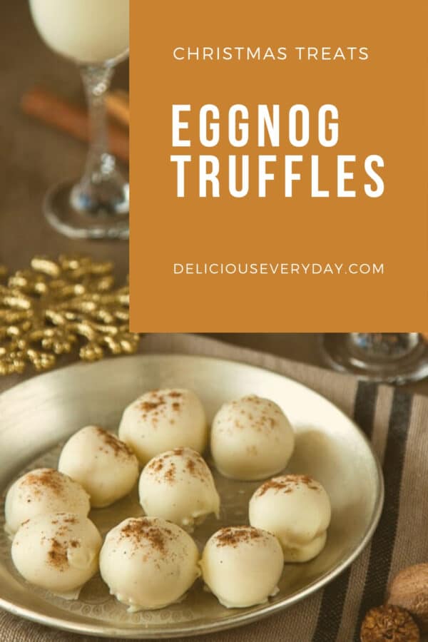 Eggnog Truffles Recipe - White Chocolate, Bourbon, & Nutmeg