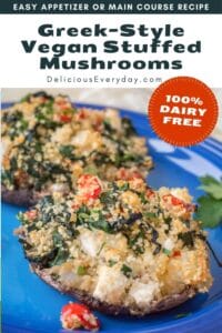 Vegan Stuffed Mushrooms | Quick, Easy, Tasty! | Delicious Everyday
