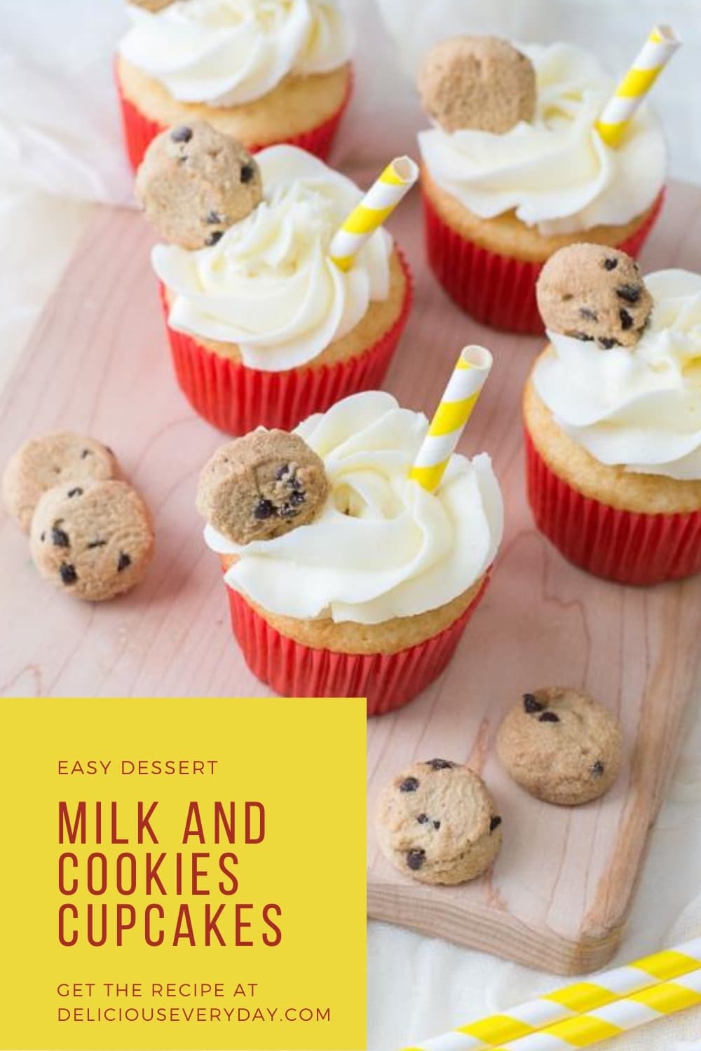 Milk & Cookies Cupcakes | Quick, Easy, Cute Cupcakes | Delicious Everyday