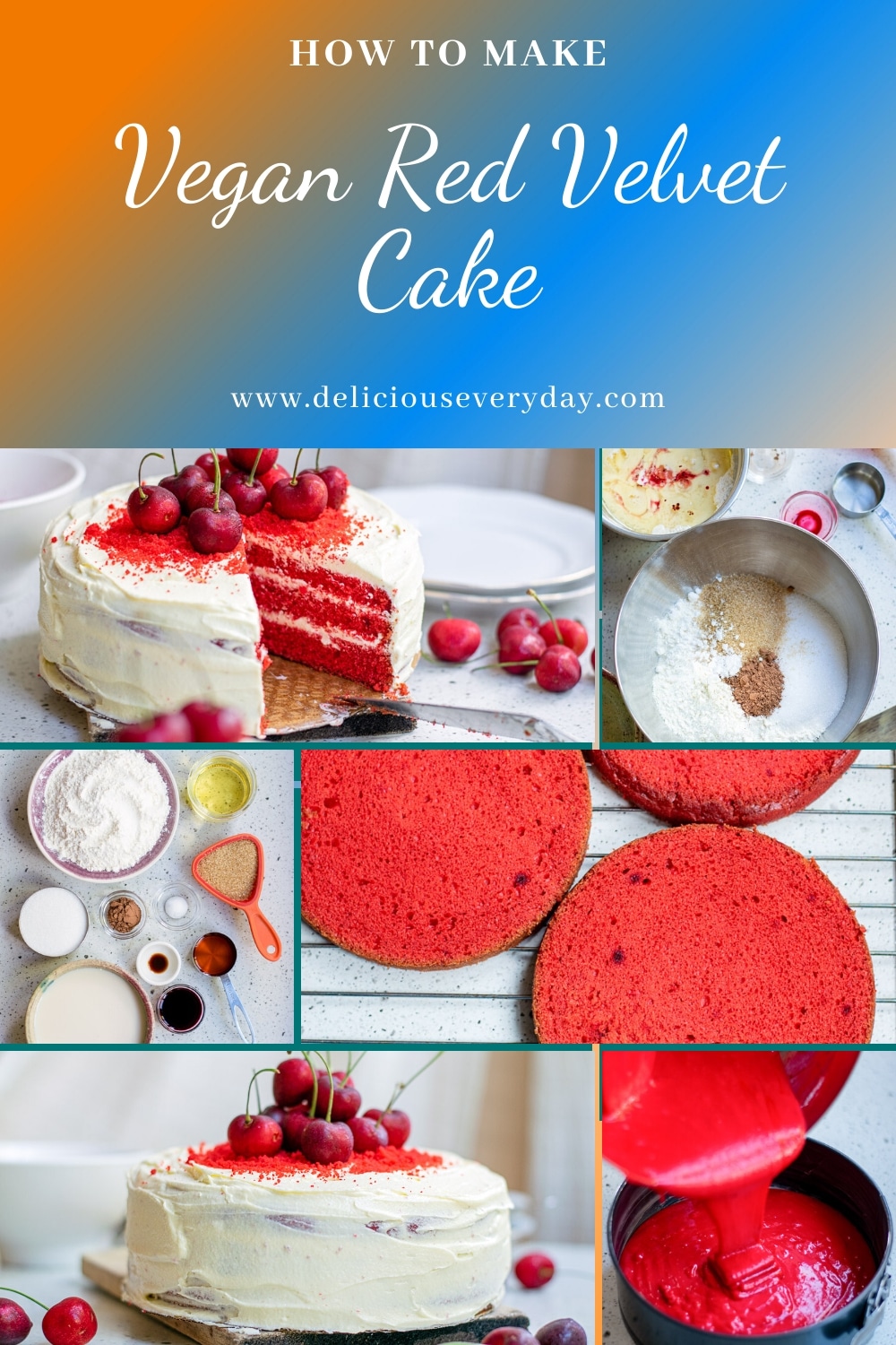 Vegan Red Velvet Cake | Delicious Everyday