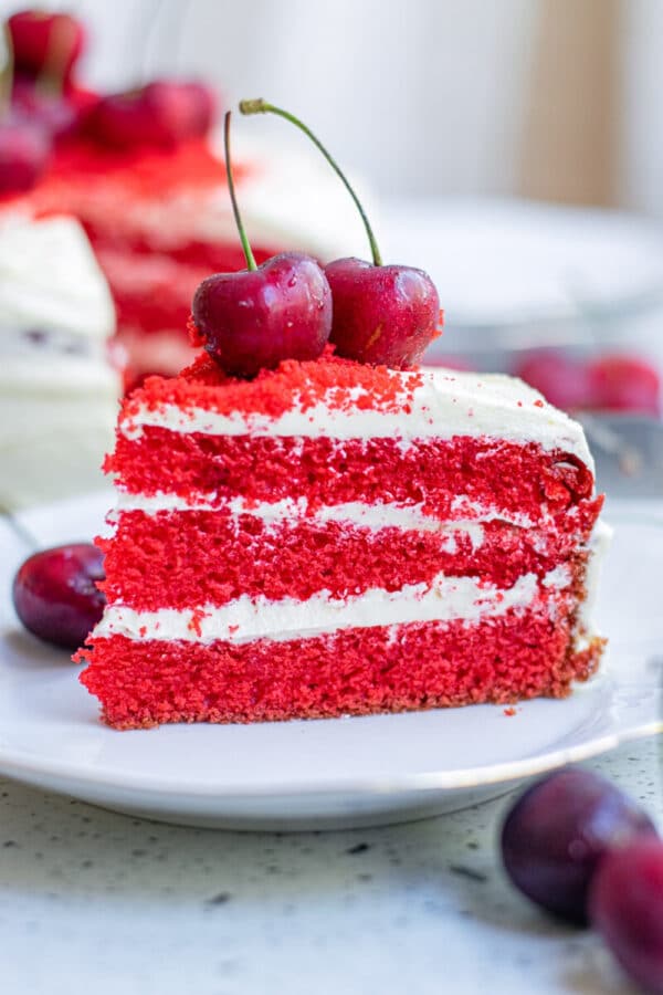 zuivel-vrij red velvet cake