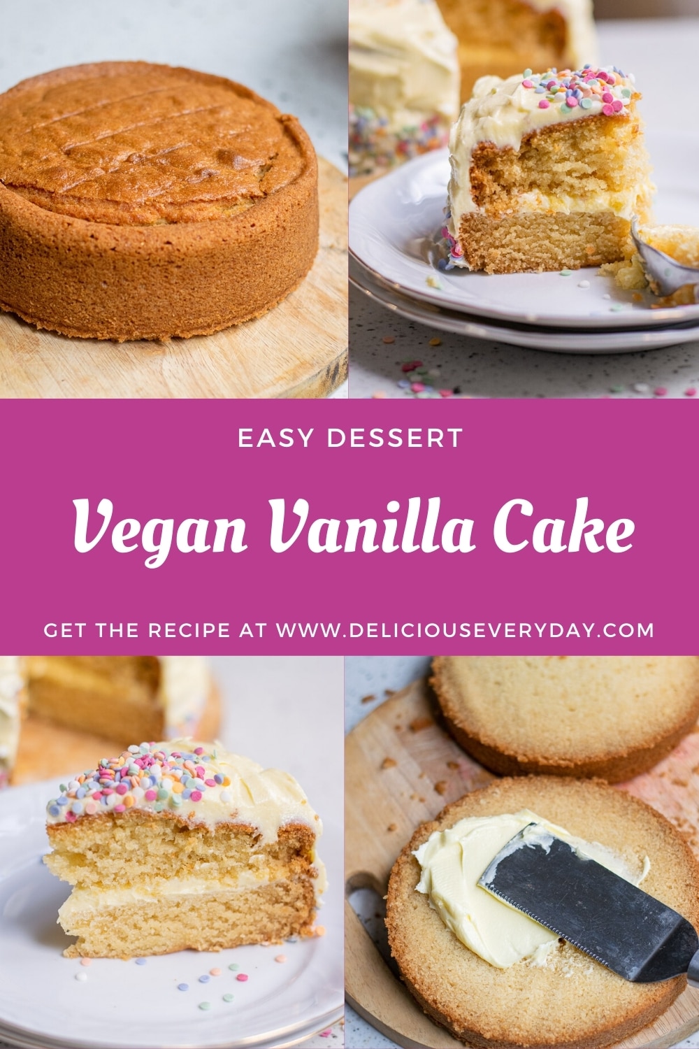 Vegan Vanilla Cake Recipe Delicious Everyday 