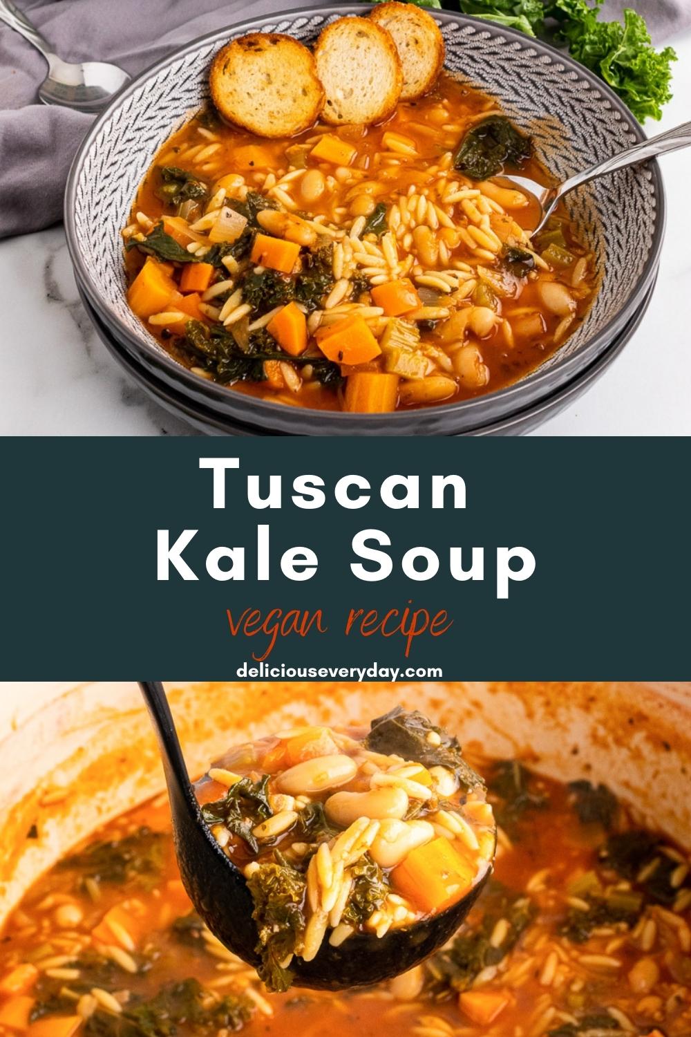 Tuscan Kale Soup - Delicious Everyday